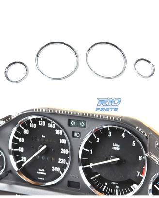 CERCHI CROMATI QUADRO STRUMENTI BMW E30 LOOK M3