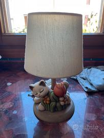 Thun Lampada Con Gatto E Fiori Fuori Produzione