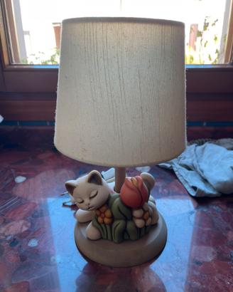 Thun Lampada Con Gatto E Fiori Fuori Produzione