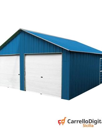 Box cantiere 666x724 due saracinesche 810kg blu