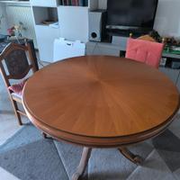 Tavolo Rotondo Allungabile in Ciliegio + 6 Sedie