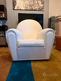Poltrona Frau Vanity pelle bianca NUOVA