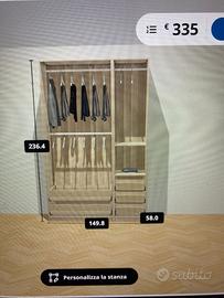 Modulo Cabina Armadio IKEA pax