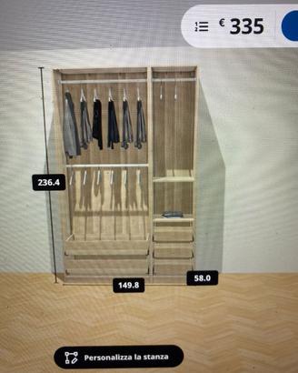 Cabina Armadio IKEA pax già smontato