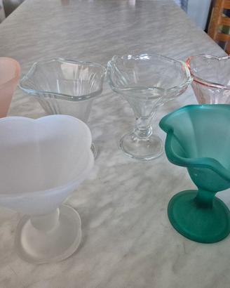 set sei coppe gelato/ macedonia 