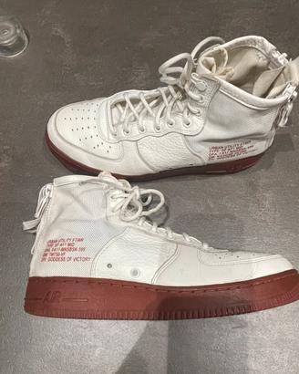 Nike SF Air Force 1 Mid red ivory