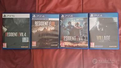 PS5 PS4 quattro giochi Resident Evil 4 + 2 + 7 + 8