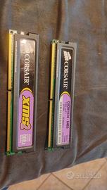 2 moduli uguali RAM DDR2 Corsair 1gb 800 MHz
