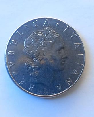 Moneta da 50 lire anno 1979 con errore di conio