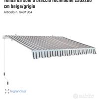 Tenda da sole a braccio reclinabile