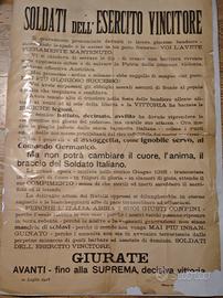 Manifesto propaganda prima guerra giugno 1918