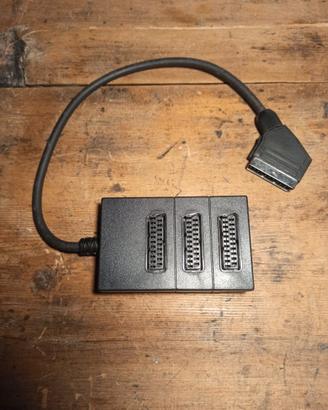 Sdoppiatore SCART 1 ingresso → 3 uscite