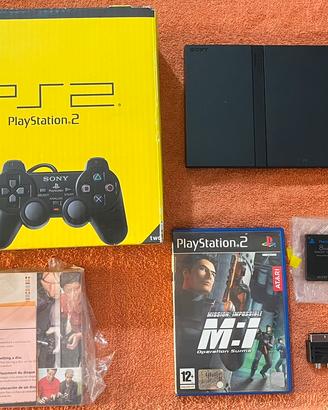 PlayStation 2 Slim nera completa di scatola