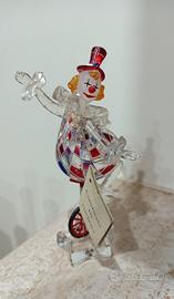 Statuina Clown L.M. in resina dipinto a mano