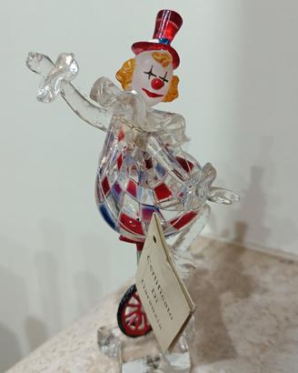 Statuina Clown L.M. in resina dipinto a mano