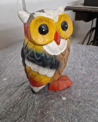gufo di legno