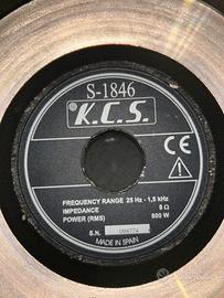 KCS 18 pollici speaker altoparlante