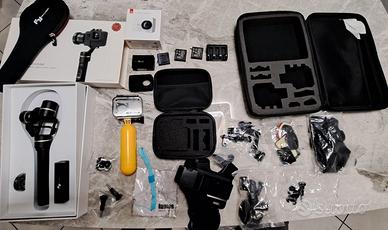 YI ActionCam 4k 12mp + gimbal batterie e accessori