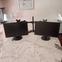 monitor+supporto monitor doppio