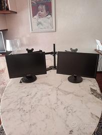 monitor+supporto monitor doppio