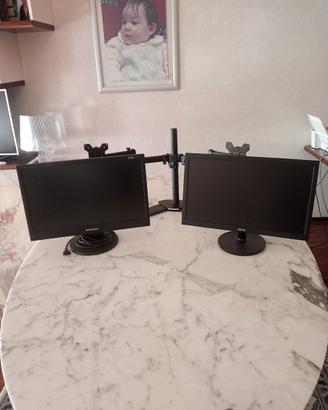 monitor+supporto monitor doppio
