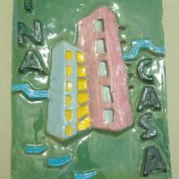 MAIOLICA POLICROMA PIANO INA CASA ANNI 50