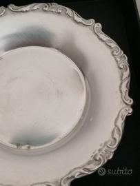 servizio di 6 piattini sottobicchere argento 800