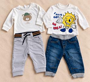 Lotto 2 completini bambino 3-6 mesi – 4 pezzi