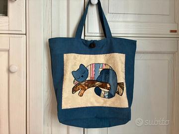 Borsa tote artigianale fatta a mano - Patchwork