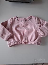 Felpa bambina Sergent Major 3 anni rosa con stampa
