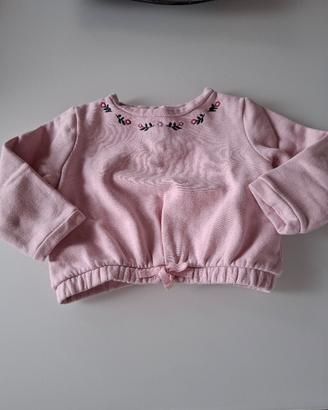 Felpa bambina Sergent Major 3 anni rosa con stampa