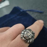 anello testa leone