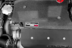 Cover motore  fibra di carbonio 595 Abarth tjet 