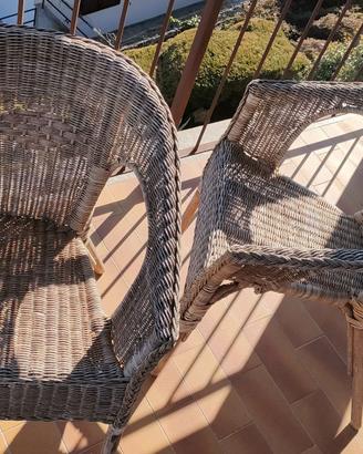Poltrone, rattan/bambù modello AGEN Ikea