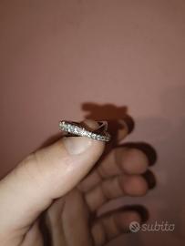 anello iperbola Swarovski tagli misti bianchi