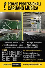 PEDANA CM 200X100 COMPLETA DI RISER CM 20