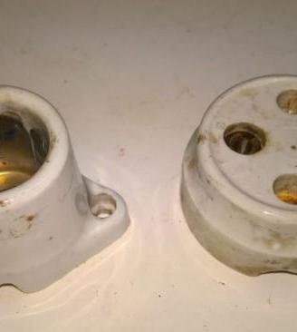 PRESA e PROVA LAMPADE in ceramica - vintage