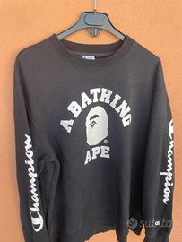 Felpa Uomo A Bathing Ape X Champion