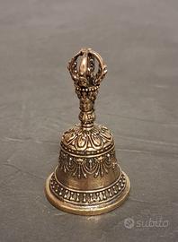 Campana campanello Tibetano in ottone vintage