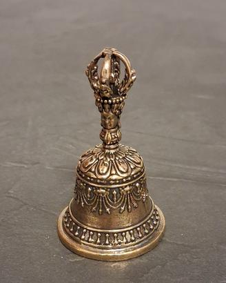 Campana campanello Tibetano in ottone vintage