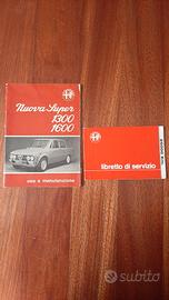 Libretto manutenzione Alfa romeo Giulia Nuova Supe