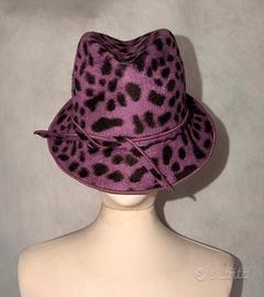 Cappello Vintage Viola Animalier
