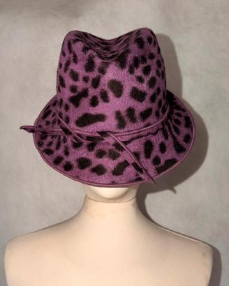 Cappello Vintage Viola Animalier