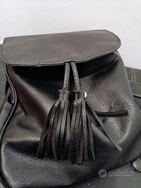 Zainetto nero vintage doppio scomparto