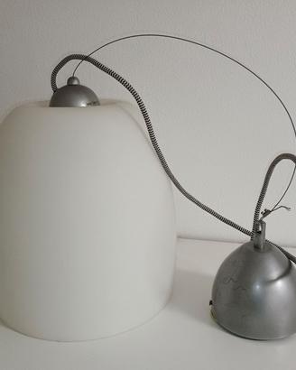 Lampadario sospeso Ikea vetro opalino bianco