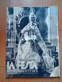rivista la festa 80 anni di Papa Pio XI 1936