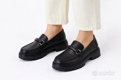 Mocassini neri in vera pelle Tg 36 - NUOVO