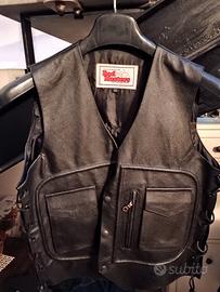 gilet in pelle da moto 