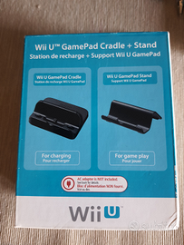 WII U base ricarica + stand per gamepad