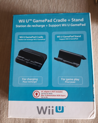 WII U base ricarica + stand per gamepad